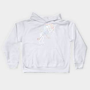 Sagittarius Skeleton - Colour outline Kids Hoodie